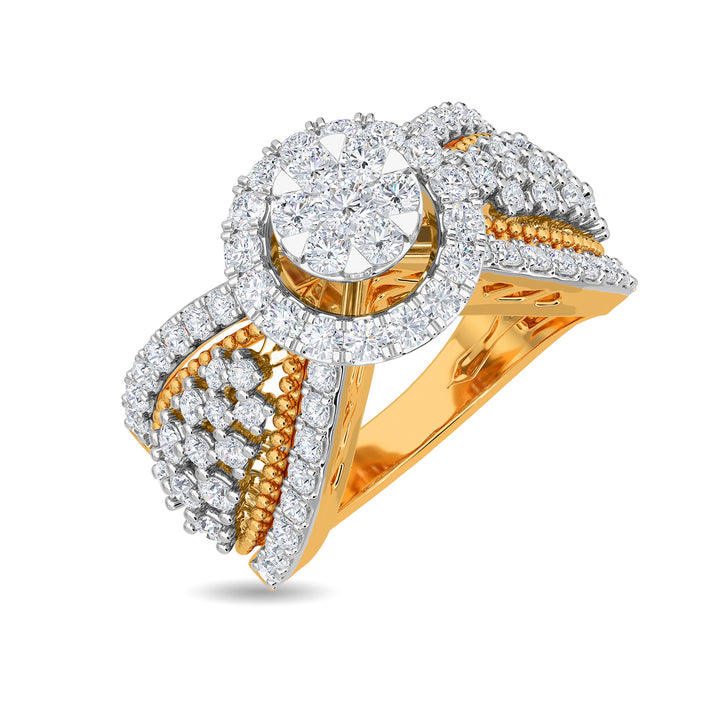 Adorning Diamond Garnish Engagement Ring | Radiant Bay